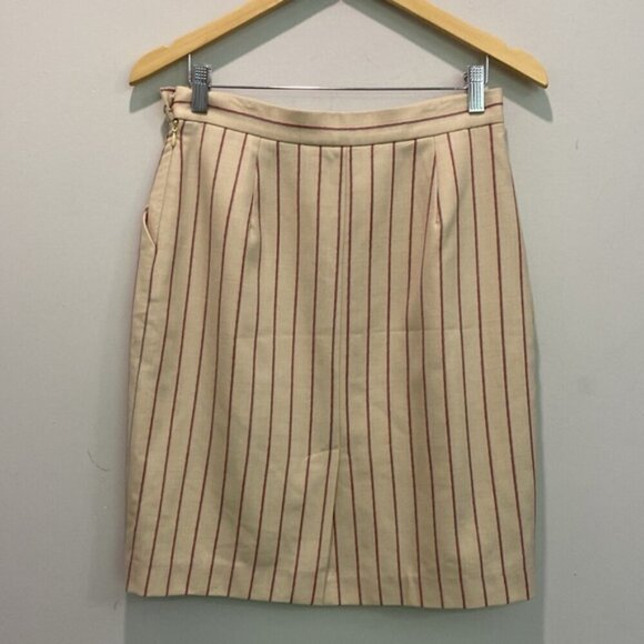 Tommy Hilfiger Cream Wool Pencil Skirt Size 6 - Picture 9 of 14